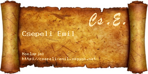 Csepeli Emil névjegykártya